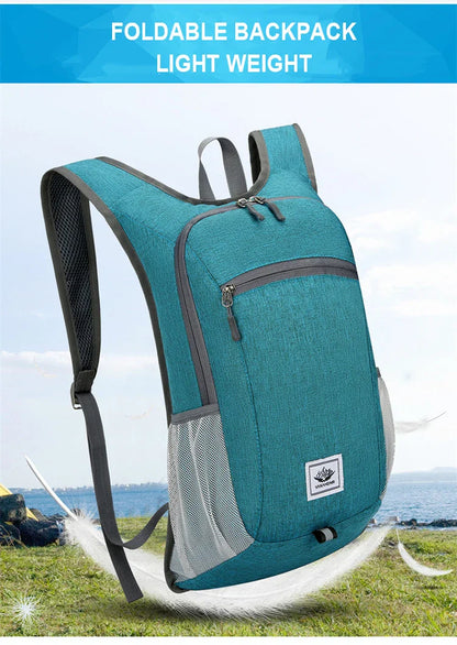 Portable Foldable Backpack,Men Women Ultralight Folding Bag,Outdoor Climbing Cycling Hiking  Knapsack Travel Daypack