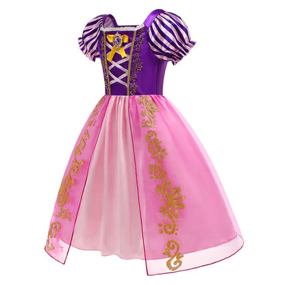 Girls Costume Sleeping Beauty Aurora Princess Party Rapunzel Halloween Snow White Cosplay Costume Kid Cinderella Dress up