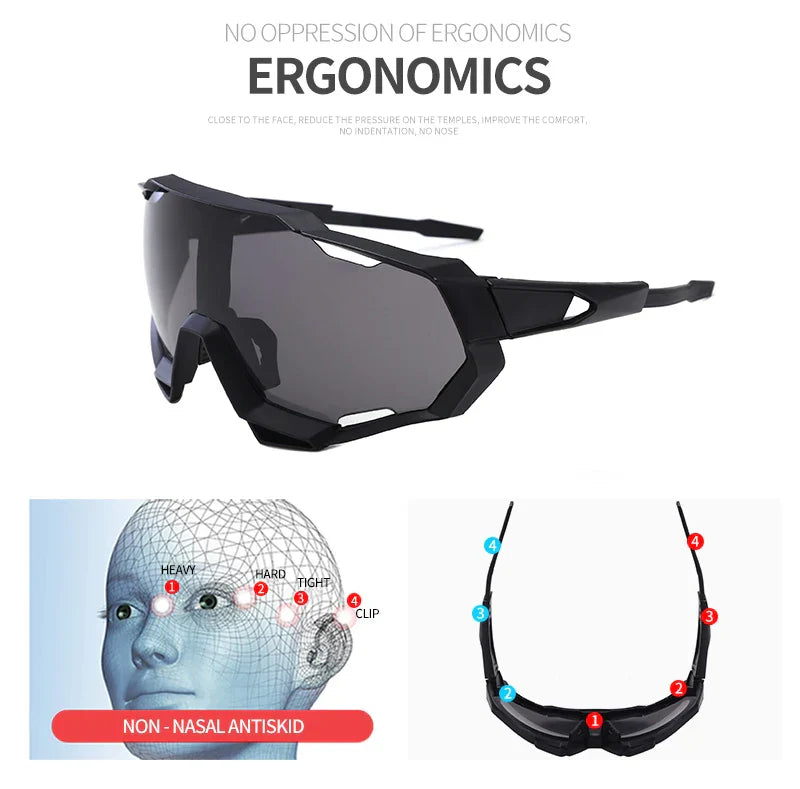 Outdoor Cycling Sunglasses UV400 Protection Windproof Glasses Men Women Sports Sunglasses Riding Fishing Runing Hikking Eyewear