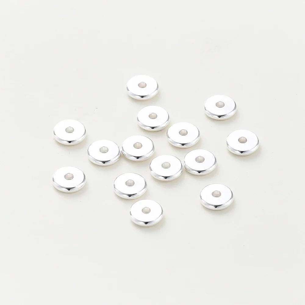 14K/18K Gold Plated 10-30Pcs 3/4/5/6/8mm Spacer Beads for DIY Necklace Bracelet Jewelry Making Supplies Accessories Wholesale