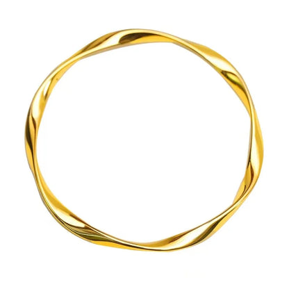 Luxury 24K 9999 Pure Gold real gold Mobius Bracelet Love Endless Loop Bracelet Women's Closed Mouth Bracelet