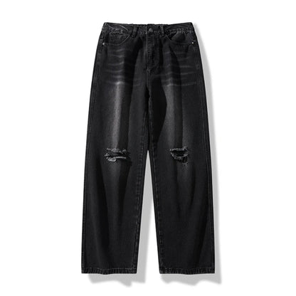 Men's American Style Loose Straight Leg Jeans Vintage Spring Summer New Arrival Drapey Trendy Wide Leg Long Pants