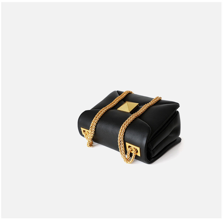 Luxury Designer Women's Crossbody Bag Real Leather Small Square High Quality Cowhide Underarm Shoulder Fashion Bag