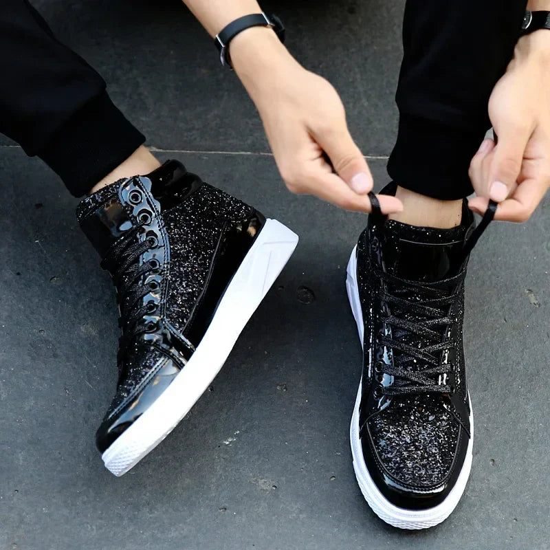 Mens Casual Shoes Non-slip Sports Outsole  Light High-top Men Fashion Boots Wear-resistant Male Sneakers 48