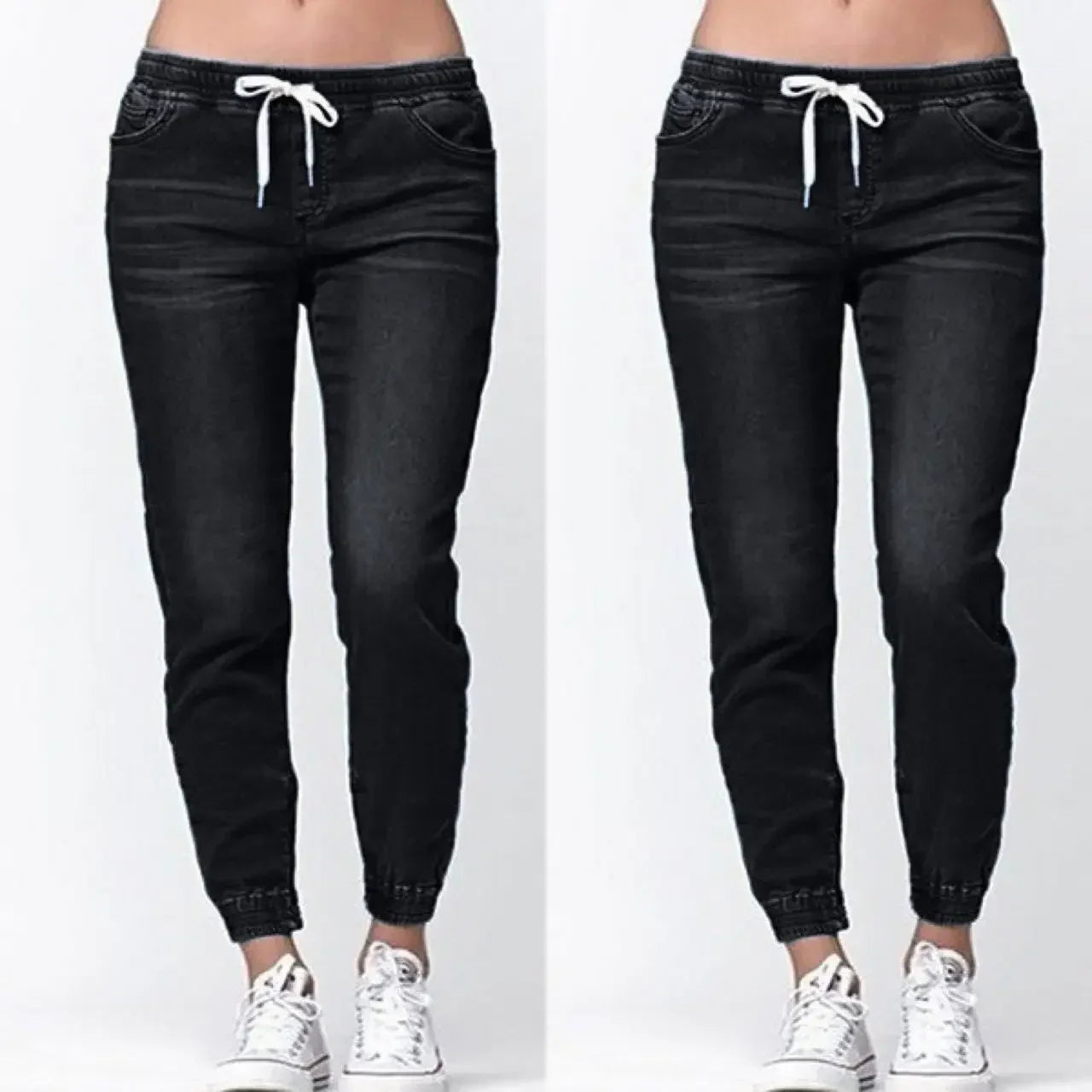 Denim Pants Casual Loose Slim Fit Stretch Long Trousers
