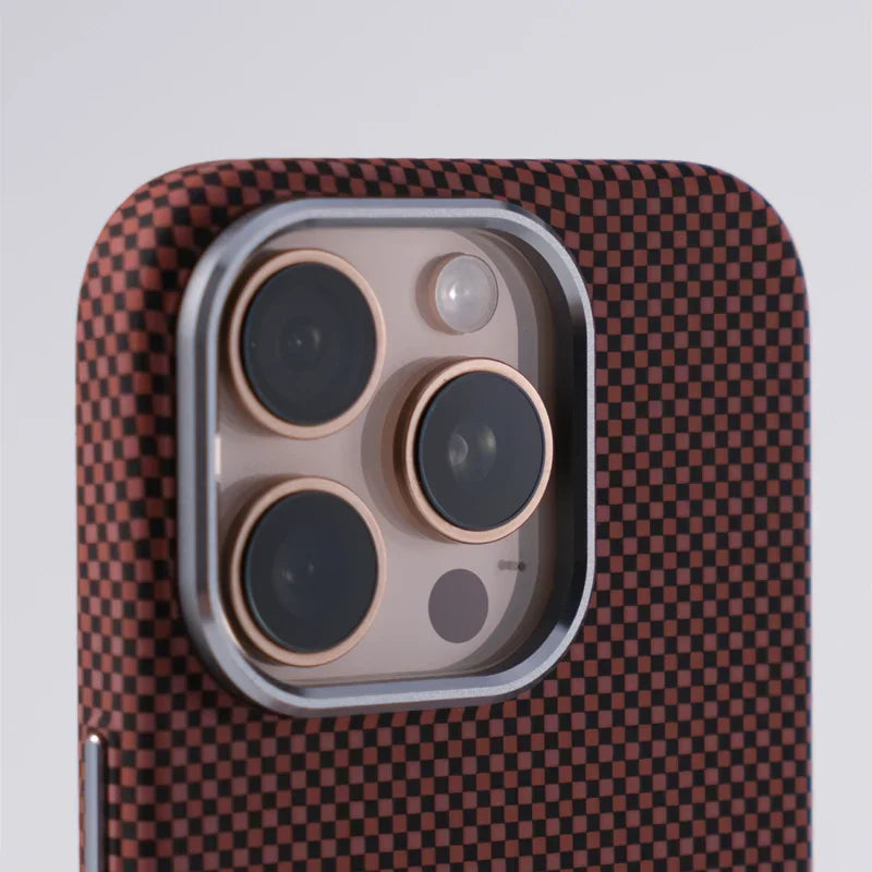 Magnetic Pixel Grid Texture Phone Case for IPhone 17 16E 15 14 Pro Max Metal Lens Buttons Slim Hard Protect Cover