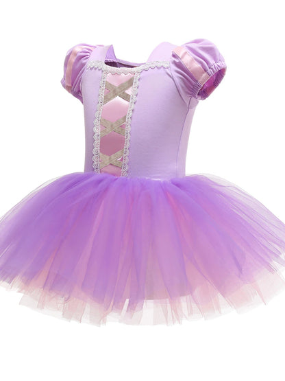 Princess Ballet Tutu Dress with Cape for Toddler Little Girls Ballerina Dance Costume Outfit Dancewear, Blue/Purple/Yellow