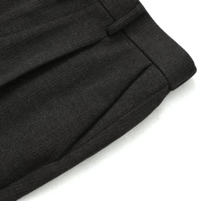 Men's Casual Straight-Leg Wool Trousers - American Style Commuting Pants Perfect for Fall/Winter 28-38