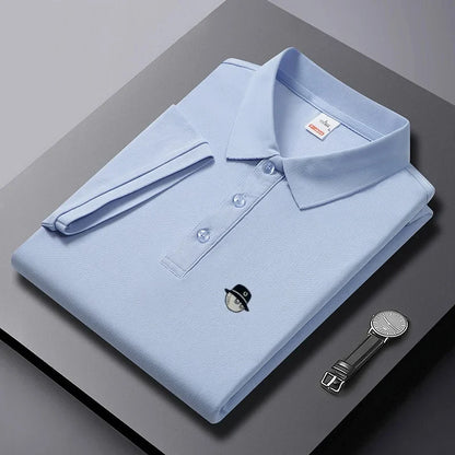 2026 new men's golf short sleeves polo shirt lapel printing ventilate t-shirt business leisure  comfortable exercise men's wear