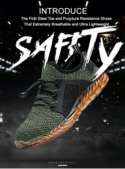 Summer Mesh Work Sneakers Lightweight Steel Toe Work Boots Indestructible Safety Shoe Breathable Construction Work Boot Footwear