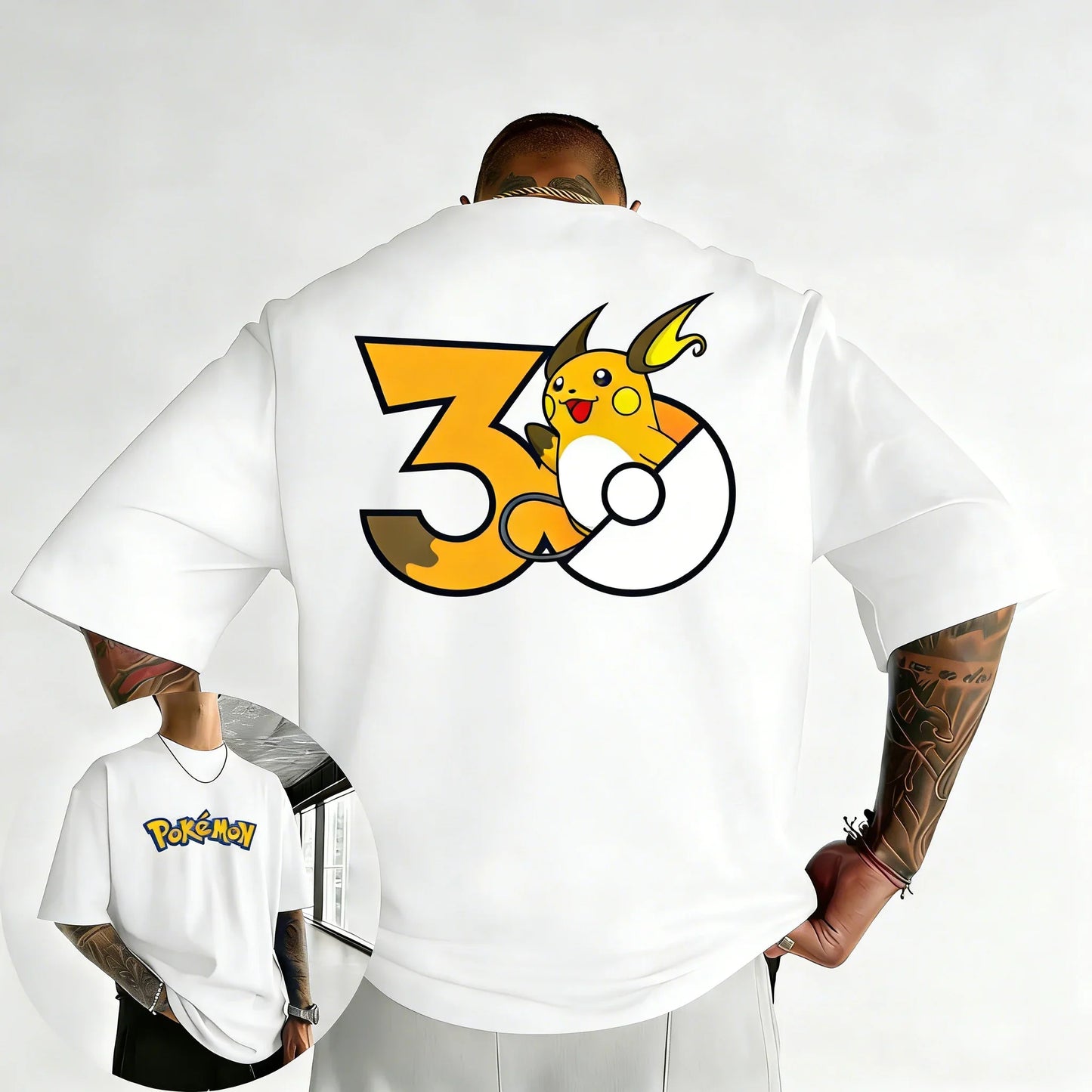 Printed T-shirt Summer New Men's and Women's Loose Casual Hip Hop Trendy Short Sleeve Top