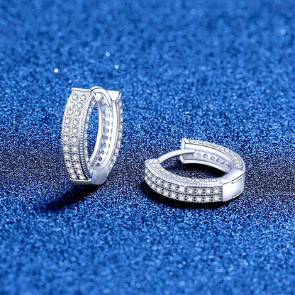 All Moissanite Stud Earrings for Women Full Diamond Small Size Ear Jewelry Dating Birthday Gift 100% 925 Sterling Silver