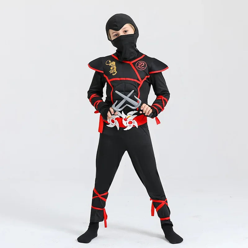 Disfraz de Ninja para Halloween, Disfraz de Samurai Japonés, Mono de Ninja con Accesorios de Espuma