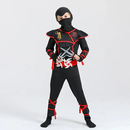 Disfraz de Ninja para Halloween, Disfraz de Samurai Japonés, Mono de Ninja con Accesorios de Espuma