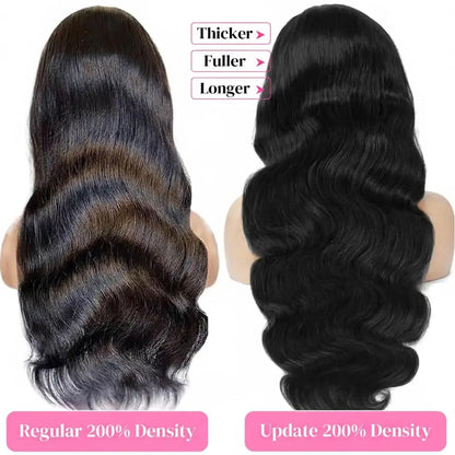 30 40 Inch 13x6 Body Wave Hd Human Hair Lace Frontal Wig 13x4 Body Wave Human Hair Wigs For Black Women Nature Black Brazilian