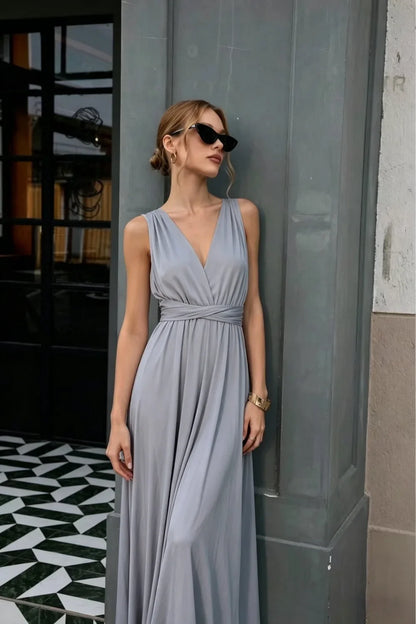 Women Multiway Wrap Convertible Boho Maxi Club Red Dress Bandage Long Dress Party Bridesmaids Infinity Robe Longue Femme