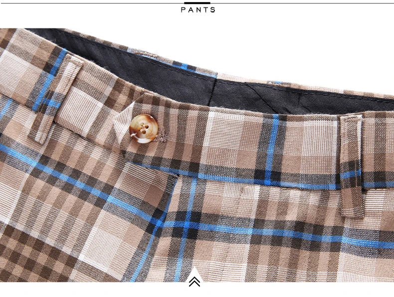 Blazers Calças Marca de Luxo Boutique Masculina Moda Xadrez Jaqueta Terno Casual de Negócios Calças Roupa de Festa para Noivo