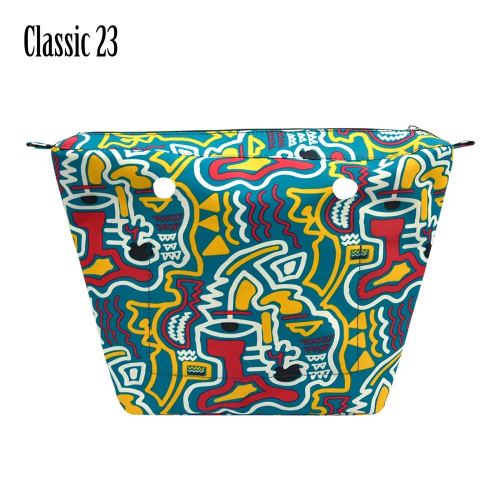 Composite Twill Cloth Waterproof Inner Lining Insert Zipper Pocket for Classic Mini Obag Senior Inner Pocket for O Bag