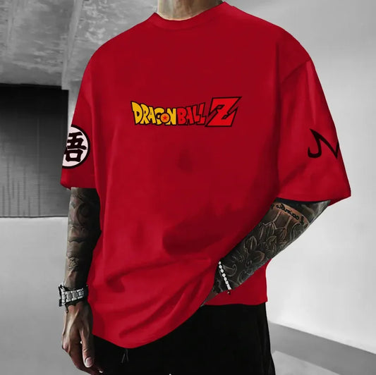 Graphic T Shirts Red Summer Oversized Y2k Men's Clothing Cotton Loose Women Short Sleeved Tee Tops