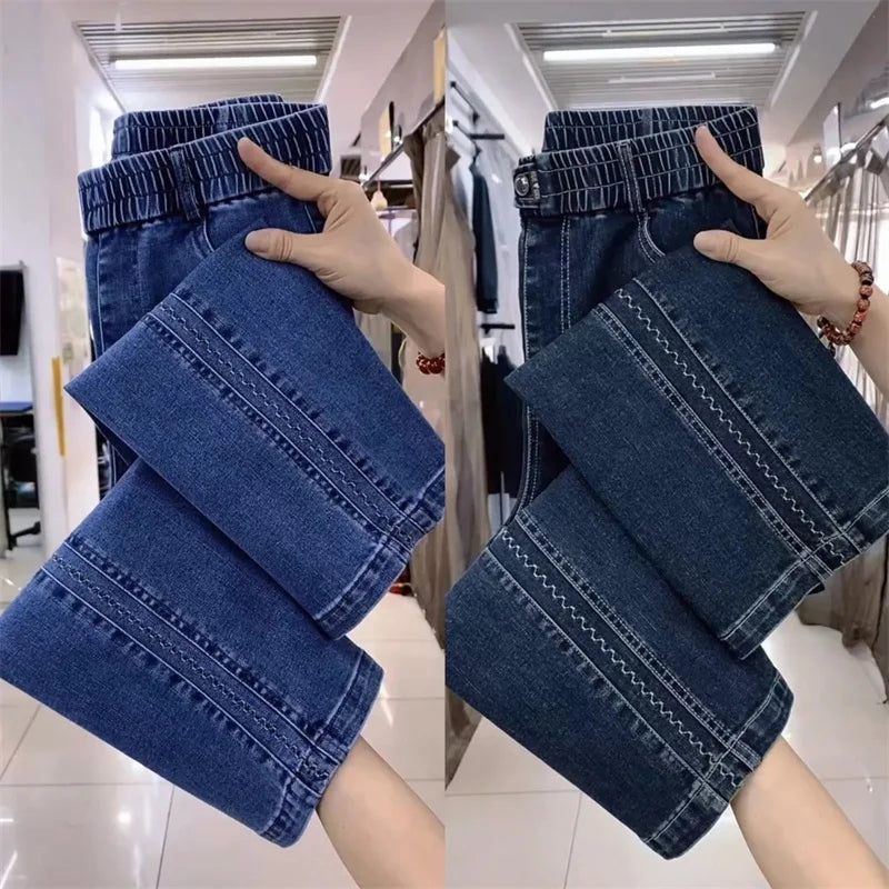Women's Elastic High Waist Jeans