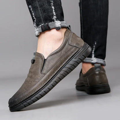 Mocassim Penny Retrô Couro Bovino Genuíno Sapatos Clássicos Costura Confortável Masculino Casual Slip-on Clube Festa Primavera Verão