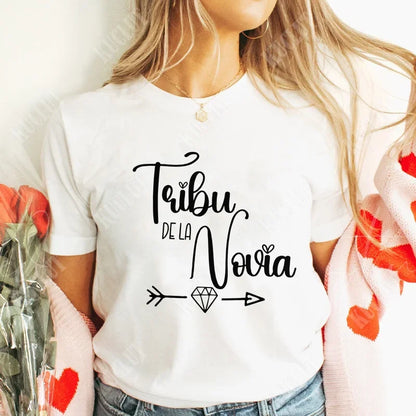 Spanish Girls Bachelorette Hen Party Tshirt Team Bride Squad Tops Women Single Farewell T-Shirt Bridal Shower Wedding Party Tees