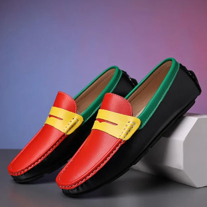 Business Shoes Fashion Casual Shoes Man Luxury Leather Loafers Breathable Slip on Male Boat Shoes Moccasins Driving Shoe