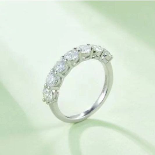 3mm Gemstone Moissanite Ring for Women S925 Silver White Gold Stackable Wedding Band Diamond Matching Gift