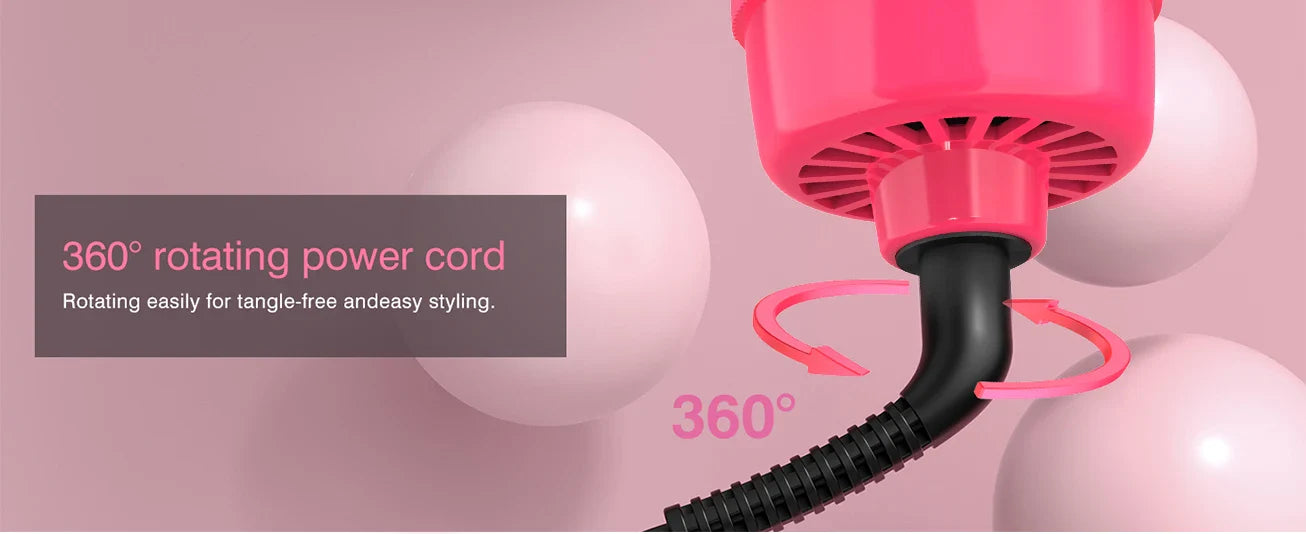 2 IN 1 One Step Hair Dryer and Volumizer Hair Straightener Hot Air Brush Hair Curler Hair Beauty and Health Styling