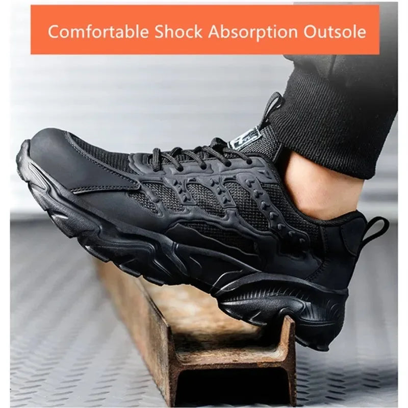 Steel Toe Cap Lightweight and Comfortable Safety Shoes for Men and Women Steel Toe Anti Puncture Comfortable and Safe Work Shoes