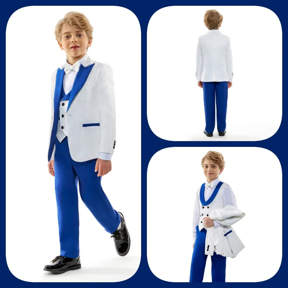Trendy Boy Christmas Ceremony Suit Fashionable Kids Holiday Formal Outfit For Children Winter Celebration Attire