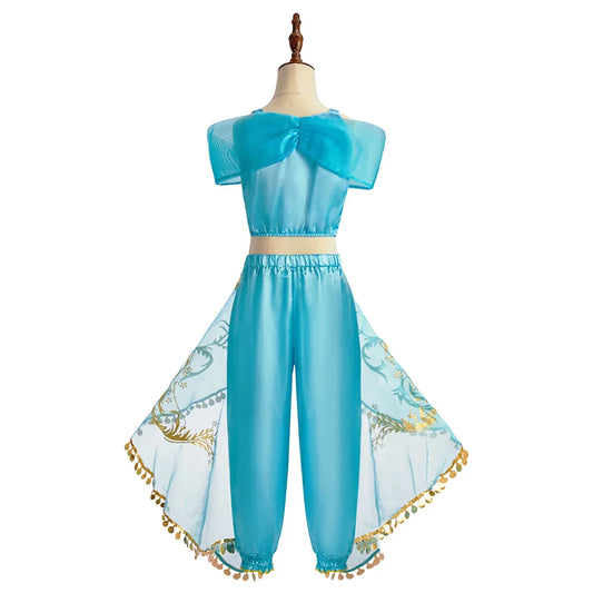 Baby Girl Christmas Party Arabian Costume Girls Aladdin Outfits Child Fancy Dress Sets Kids Halloween Jasmine Princess Dresses