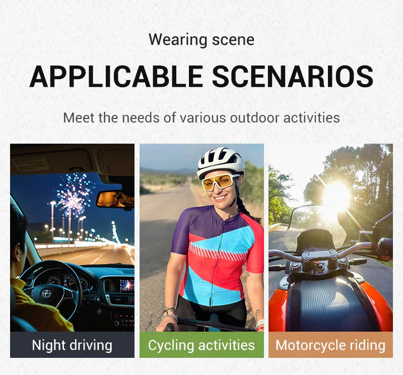 Yellow Polarized Cycling Sunglasses Men Bike MTB Driving Glasses Women Outdoor Sports Hiking Fishing UV400 Glasses