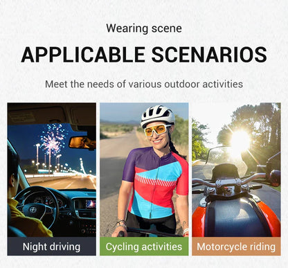 Yellow Polarized Cycling Sunglasses Men Bike MTB Driving Glasses Women Outdoor Sports Hiking Fishing UV400 Glasses