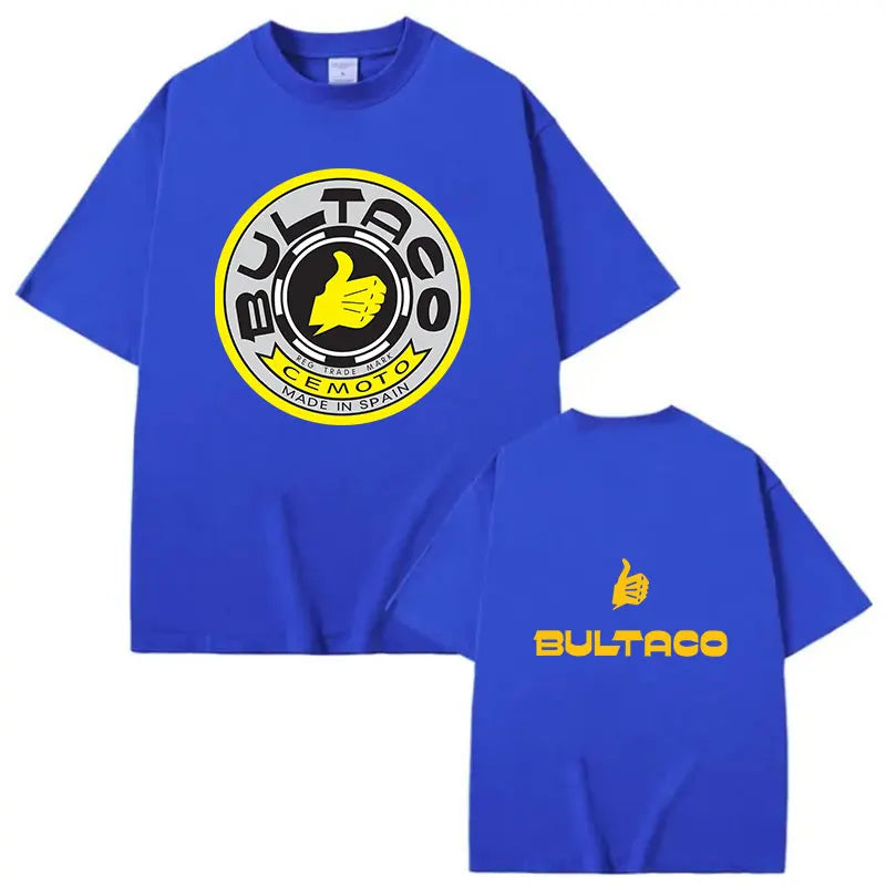 Hot Sale Bultaco Cemoto Motorcycles Printing T-Shirts 2025 Fashion Men Summer Short Sleeve 100% Cotton Bultaco Man T-shirt