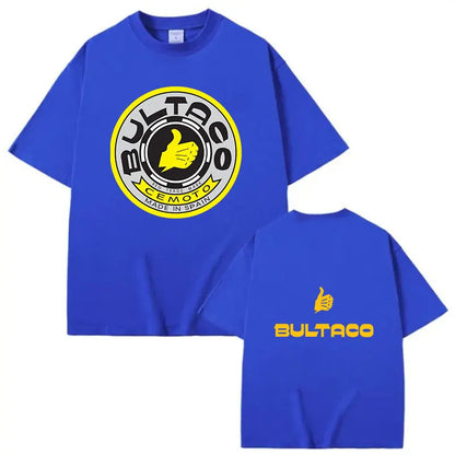 Hot Sale Bultaco Cemoto Motorcycles Printing T-Shirts 2025 Fashion Men Summer Short Sleeve 100% Cotton Bultaco Man T-shirt