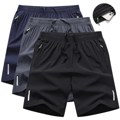 3 Pieces Gym Sports Shorts Men Quick Dry Workout Running Training Fitness Jogging Short Pants Man Summer Board Shorts Breathable
