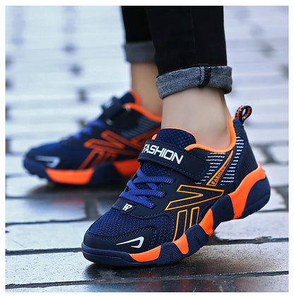 Children's Sneakers for Boy Lightweight Sport Tennis Shoes Fashion Breathable Mesh Kids School Running Basketball Shoes Non Slip