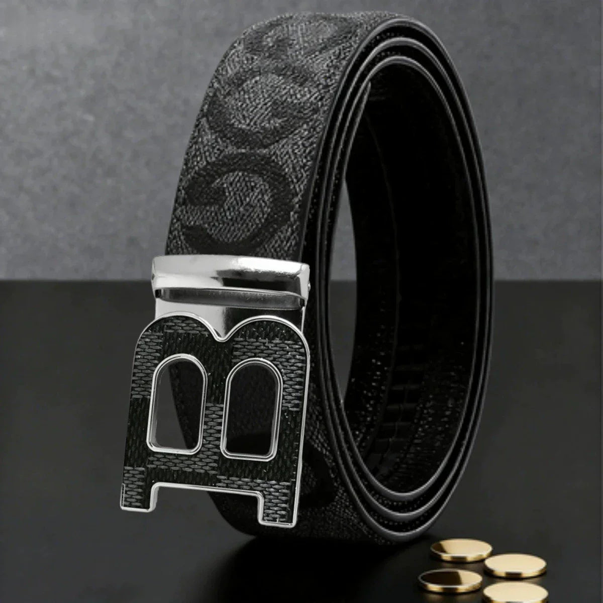 High Quality Luxury Brand Designer Canvas Belts Male Automatic B Buckle Men belts Genuine Leather Belt for men Strap for Jeans