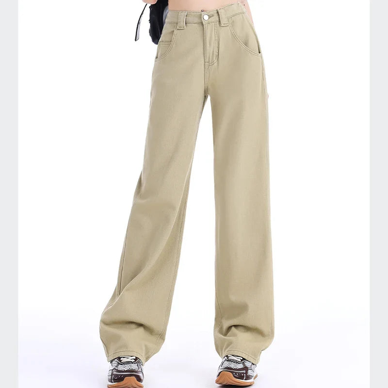 Women High Waist Jeans Female High Street Denim Pants