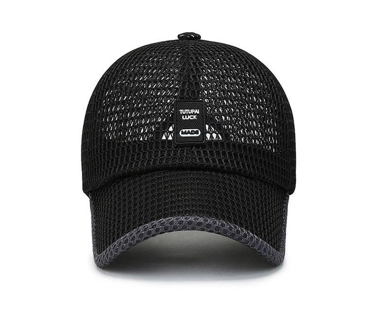 Men's Mesh Baseball Cap Breathable Summer Caps Dad Hat Outdoor Fishing Hats Bone Gorras Snapback Trucker Cap