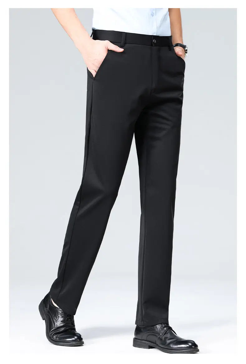 Men's Business Casual Pants Light Weight Elastic Trousers Office Suit Pants Quick Dry Formal Dress Pants Breathable Comfortable