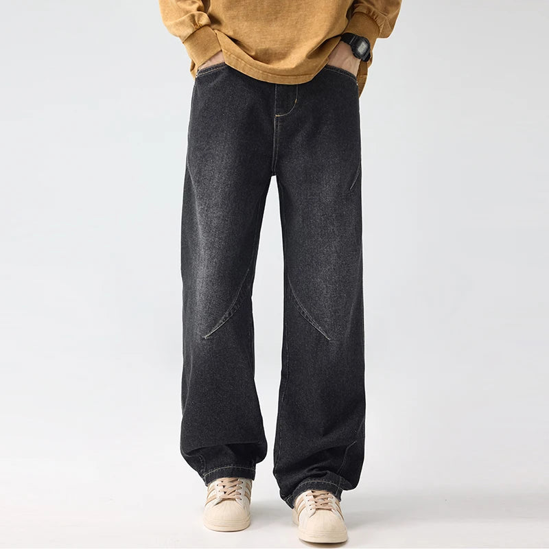 Men's Trendy Jeans All-Season Cotton Blend Straight-Leg Pants - Fashionable Minimalist Versatile Casual Denim Trousers M-4XL
