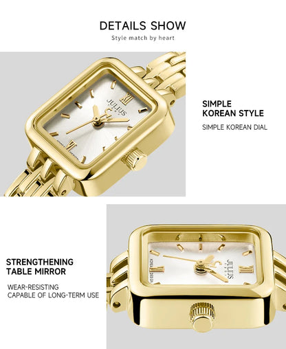 Watch For Women  Women's Stainless Steel Band Luxury Gift Watch Dual-Layer Dial Fashion Montre JA-771