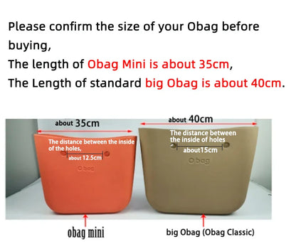 Composite Twill Cloth Waterproof Inner Lining Insert Zipper Pocket for Classic Mini Obag Senior Inner Pocket for O Bag