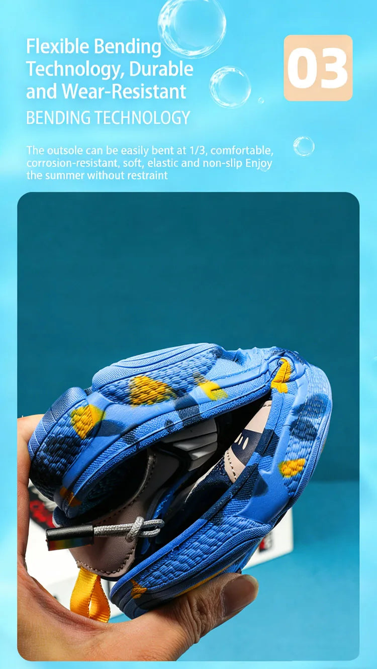 Summer Sandals for Boys Girls Non-Slip Outdoor Children Beach Shoes Lightweight Soft Sole Breathable Kids Walking Sandalias