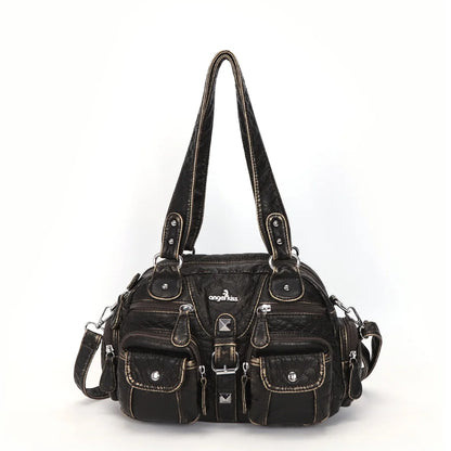 Vintage Women Handbags Satchel Top-handle Handbag PU Shoulder Bag Dumpling Pack Give Gifts Shoulder Bags Phone Money Pack