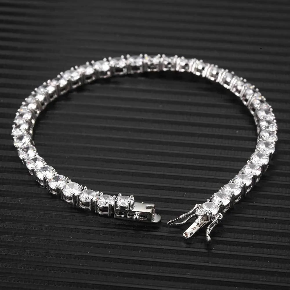3/4/5/6.5mm Moissanite Diamond Tennis Bracelet Chain for Women Men 925 Sterling Silver Luxury Fine Jewelry Men's Gift