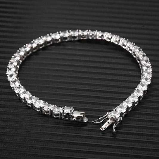 3/4/5/6.5mm Moissanite Diamond Tennis Bracelet Chain for Women Men 925 Sterling Silver Luxury Fine Jewelry Men's Gift