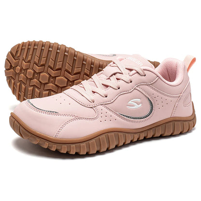 Wide Toe Shoes Unisex Artificial Barefoot Sneakers Casual Lace Up Outdoor Travel Shoes for Women Men